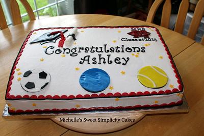 Sports Graduation Cake - Cake by Michelle