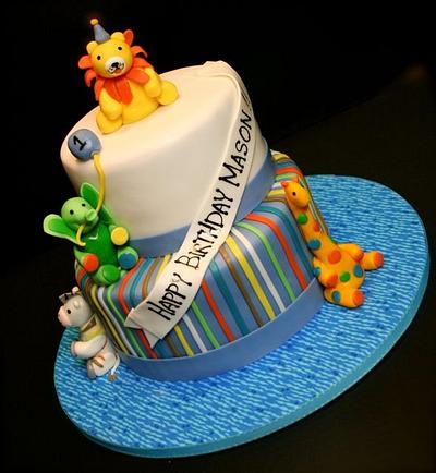 Zoo Animal 1st Birthday - Cake by Stacy Lint