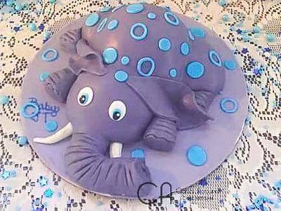 Elephant Baby Shower Cakr - Cake by Cakes Abound