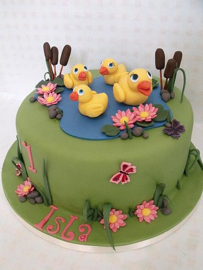 duck pond cake  - Cake by zoe
