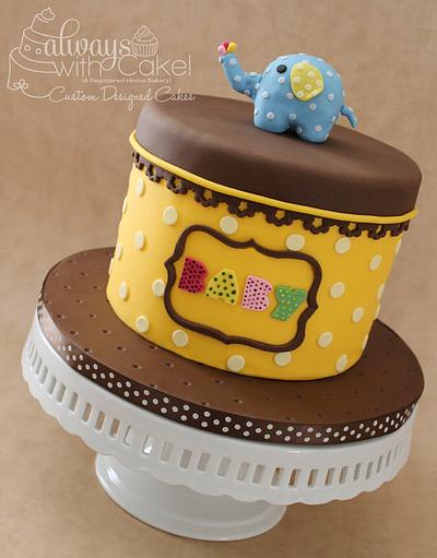 Lil' Elephant Baby Shower - Cake by AlwaysWithCake