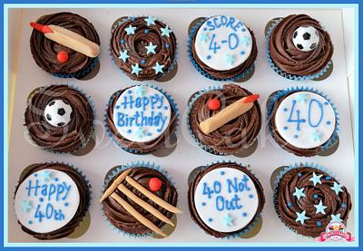 Cricket & Football themed Cupcakes - Cake by Farida Hagi
