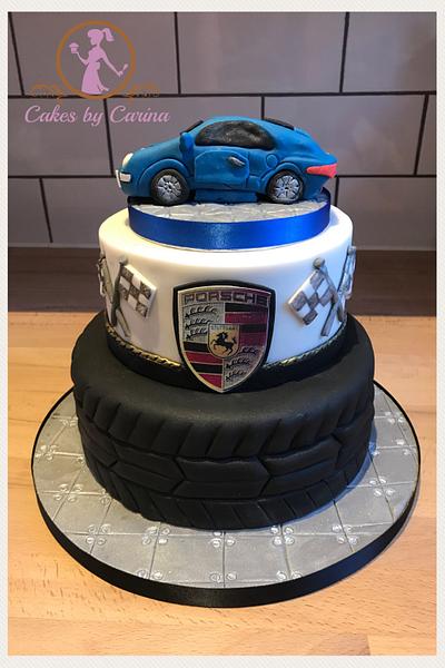 Blue Porsche Cake - Cake by  Cakes by Carina