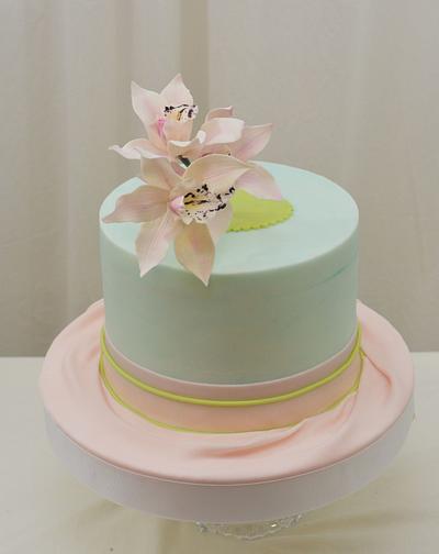 Pastels with Orchids - Cake by Sugarpixy