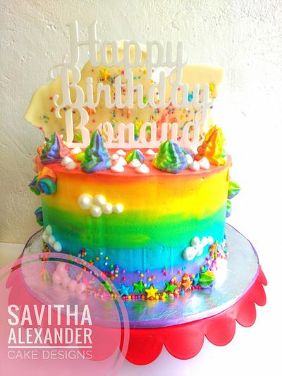 Freshcream rainbow cake - Cake by Savitha Alexander