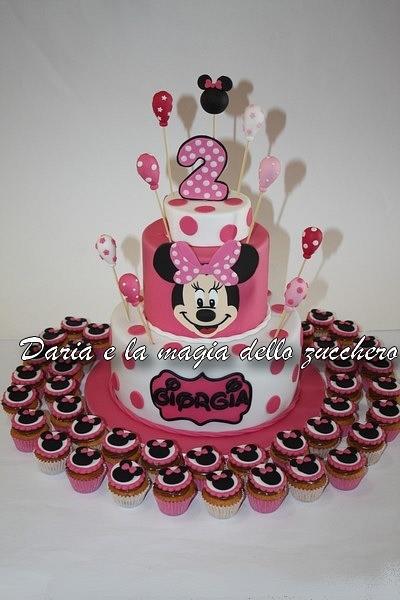 Minnie cake with minicupcakes - Cake by Daria Albanese