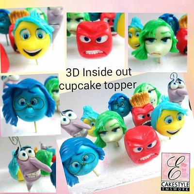 Inside out 3D edible cupcake toppers - Cake by Cakestyle by Emily
