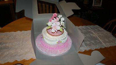 80th Birthday Teacup Cake - Cake by Laurie