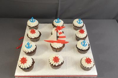 Nautical Cupcakes - Cake by Sugarpixy