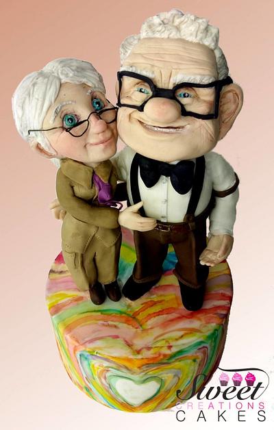 Carl and Ellie figures: Up - Cake by Sweet Creations Cakes
