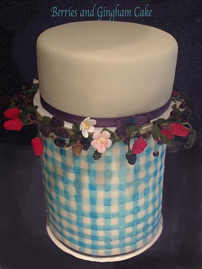 Gingham and Berries Wedding  - Cake by Alicia's CB