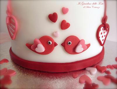 Valentine love birds - Cake by Silvia Costanzo