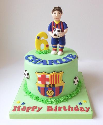 Football Player Cake - Cake by Lizzie Bizzie Cakes
