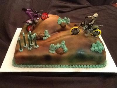 Dirt bike theme - Cake by John Flannery