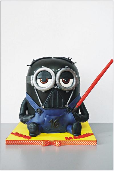 Minion Vader - Cake by KoKo