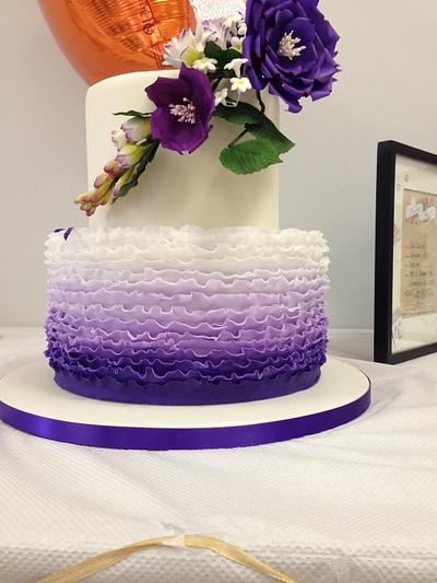 Royal Purple -Bridal shower Cake  - Cake by Funandjoyofcakes