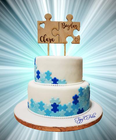 Wedding cake- Love and perfect match - Cake by Felis Toporascu