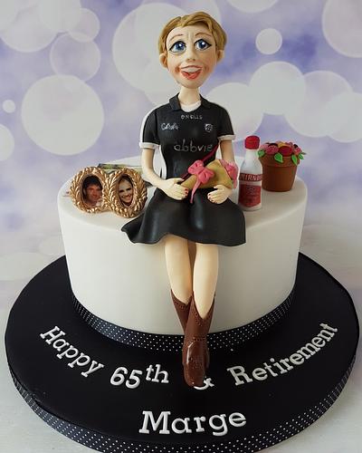 65th & Retirement cake - Cake by Jenny Dowd