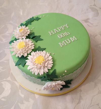 Spring Green and Daisies - Cake by Caron Eveleigh