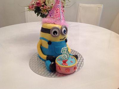 My first Minion:P - Cake by Malika