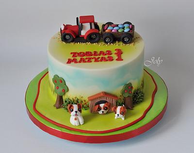 Tractor - Cake by Jolana Brychova