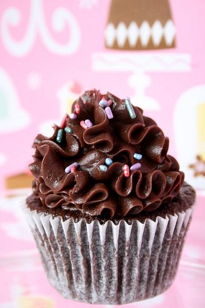 Ruffle Chocolate Squared Cupcake - Cake by Bridgette