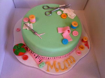 Sewing Themed Birthday Cake - Cake by Sweet Treats of Cheshire