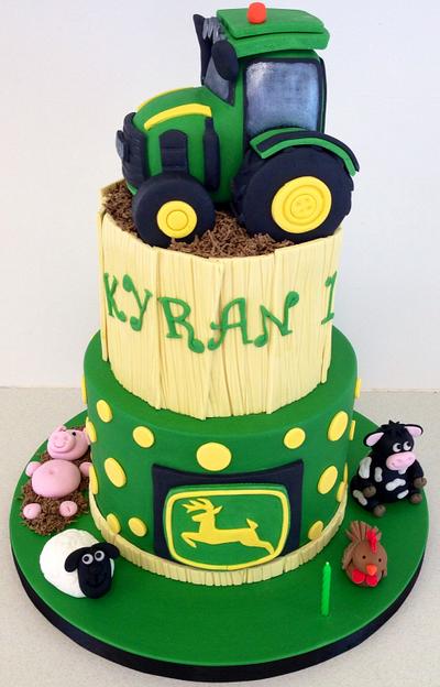 John Deere tractor cake  - Cake by ClaresCakeDesign