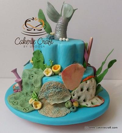 Under the sea theme cake ! - Cake by Uroosa