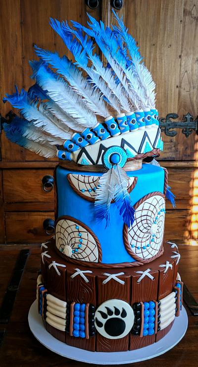 Native American Indian Cake - Cake by Lisa-Jane Fudge