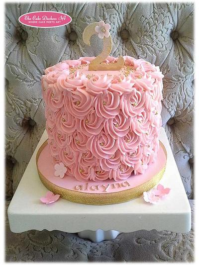 Pastel Pink with touches of Gold - Cake by Sumaiya Omar - The Cake Duchess 