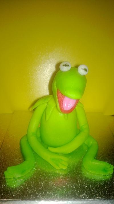 Kermit the Frog Cake Topper  - Cake by Unique Colourful Cakes by Debbie