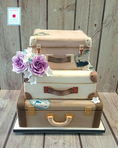 Vintage Suitcase Wedding Cake  - Cake by Sandra's Cake House 