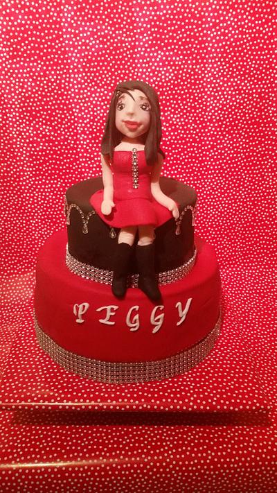  Red dress figurine Cake - Cake by Friesty