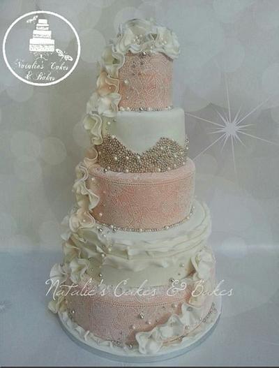 5 tier wedding cake - Cake by Natalie's Cakes & Bakes