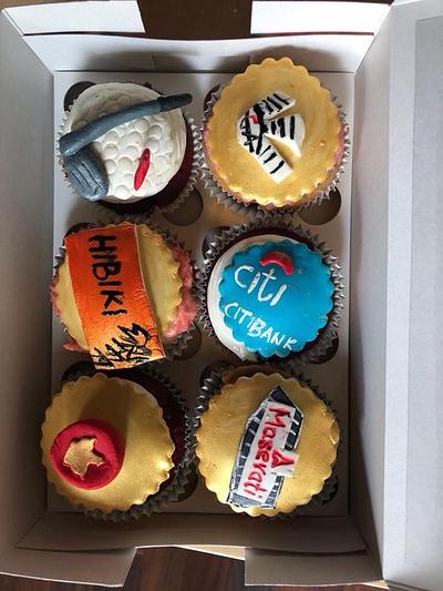 Assorted flavours cupcakes for 50 birthday  - Cake by TheBakersGallery