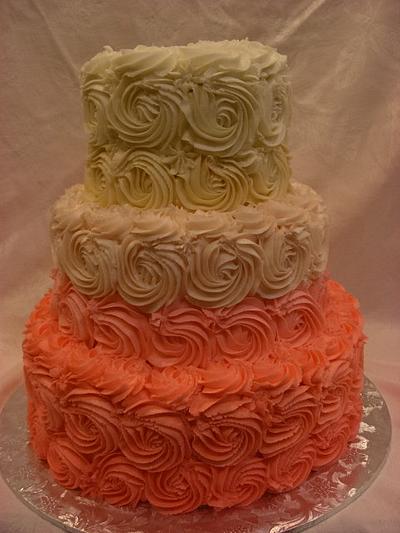 Peach ombre - Cake by eperra1