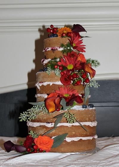 Gluten Free Naked Wedding Cake - Cake by KatesBakes