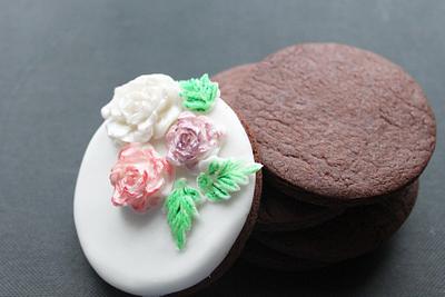 Vintage Rose cookies - Cake by pamz
