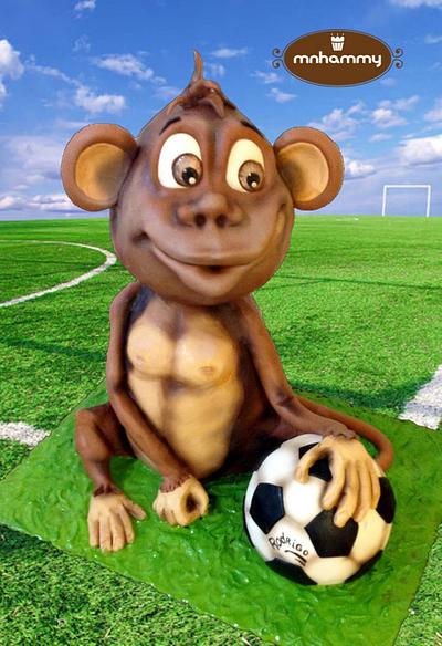 Football monkey - Cake by Mnhammy by Sofia Salvador