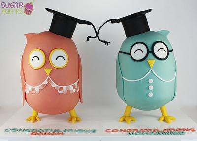 Graduate Owl Cakes - Cake by Eman Abukoash 