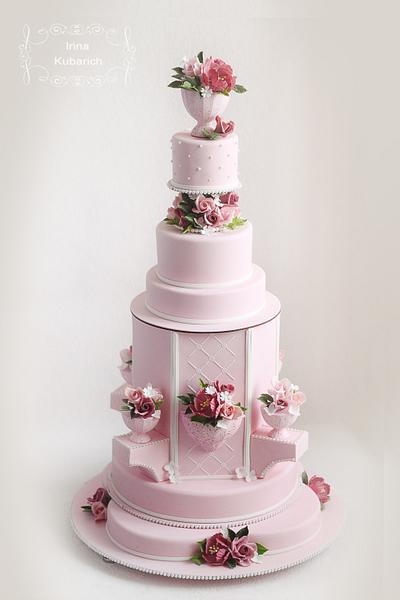 Pink wedding cake - Cake by Irina Kubarich