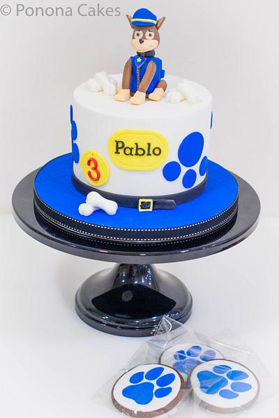 chase - paw patrol - Cake by Ponona Cakes - Elena Ballesteros