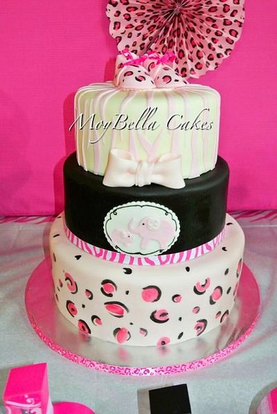 Leopard Zebra Baby Shower - Cake by GABRIELA AGUILAR