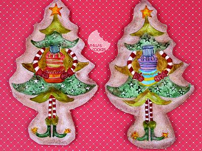 Christmas tree cookies - Cake by Rocío Burgos