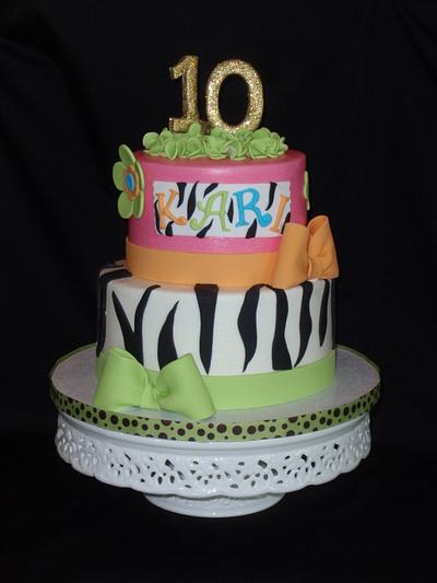 Colorful Animal Print - Cake by jan14grands