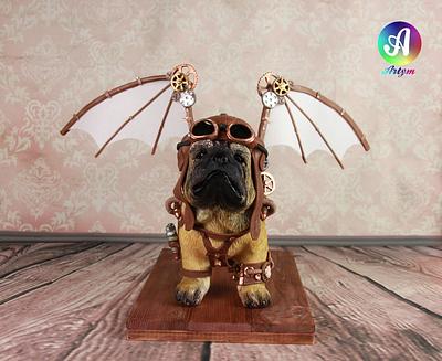 Puppy Pug Aviator - Cake by Artym 