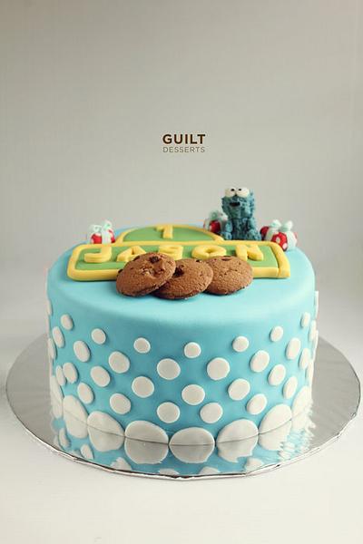 Cookie Monster 1st Birthday Cake - Cake by Guilt Desserts