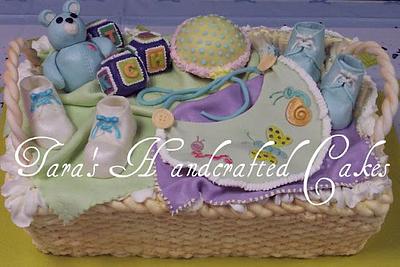 Baby shower basket cake - Cake by Taras Handcrafted Cakes