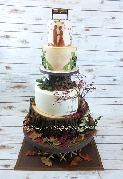 Cake International 2014 Woodland Wedding - Cake by Dragons and Daffodils Cakes